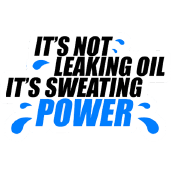 Its not leaking oil its sweating power